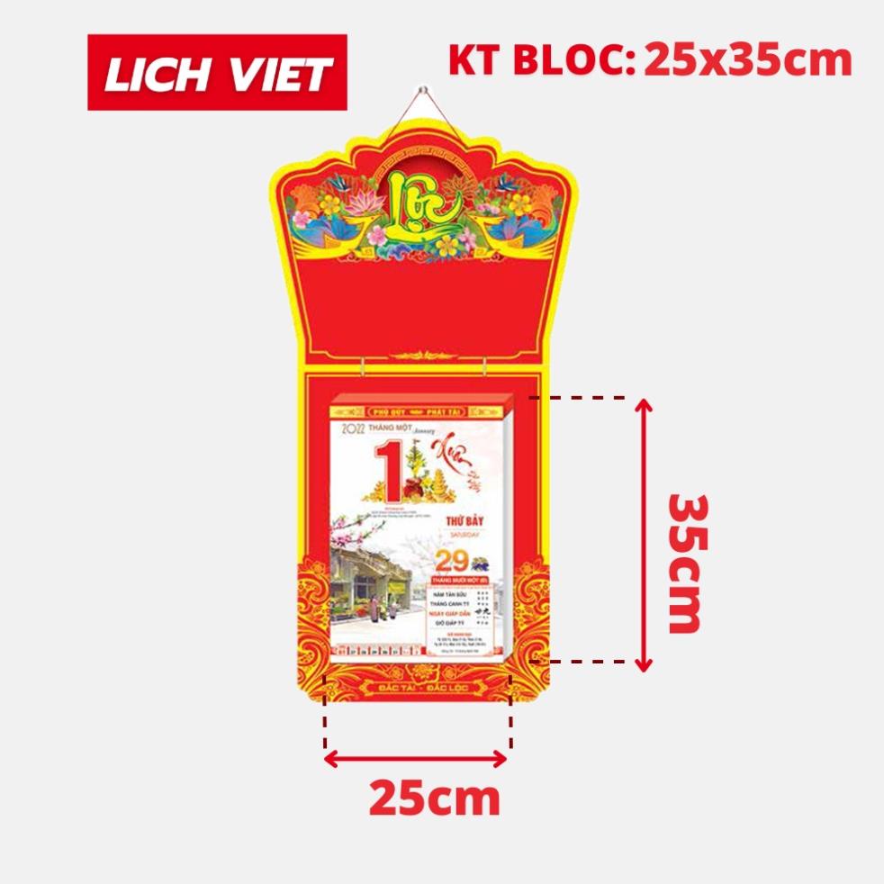 Lịch Bloc Cực Đại 2022 Ngân Hà Hàng Tốt In 4 Màu 25x35cm