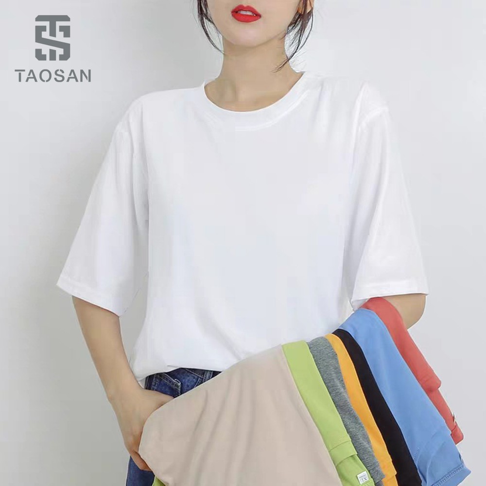 Áo Thun Nam/Nữ form rộng tay lỡ trơn Taosan - áo phông basic tee oversize unisex chất cotton | BigBuy360 - bigbuy360.vn