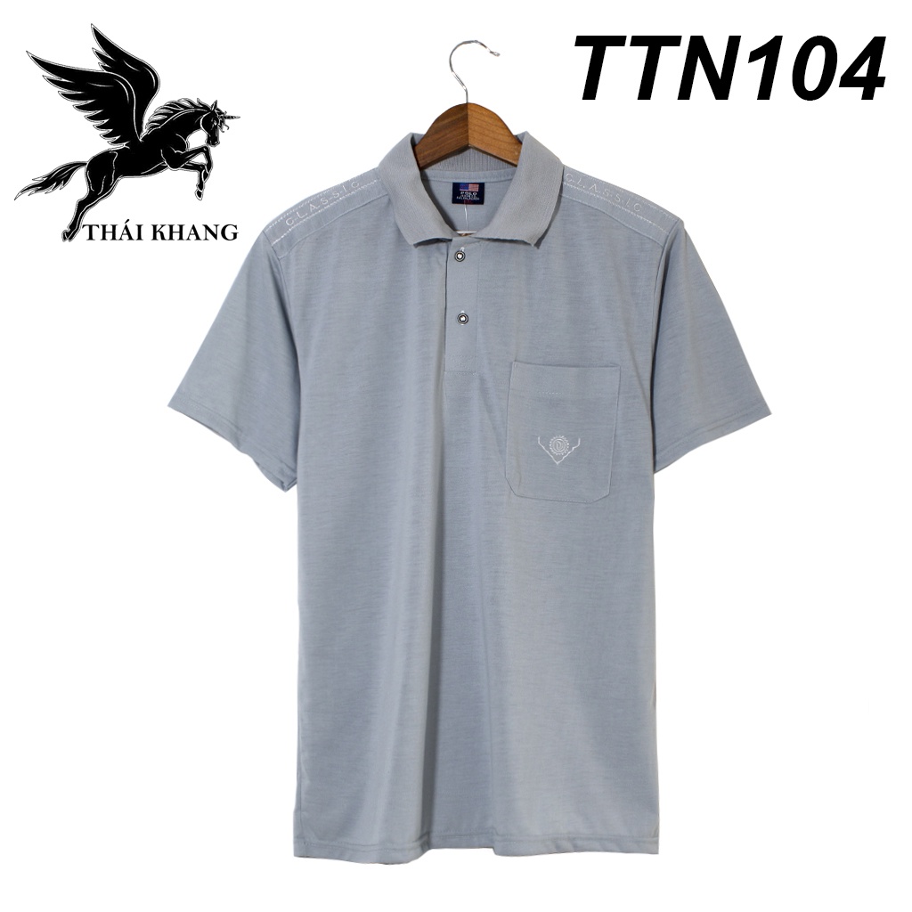 áo thun nam trung niên ngắn tay có cổ vải cotton đẹp loại áo thun ngắn tay trung niên thiêu túi ATTV30