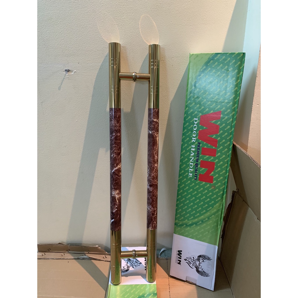 Tay Nắm Cửa Kính Cường Lực, Cửa Nhôm - Nắm Cửa Giả Đá Nâu