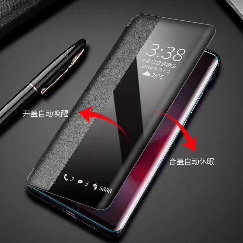 Bao da điện thoại nhựa có ô cửa sổ thông minh Huawei P40 Pro P40 P10 P10 Plus P30 Pro P30 P20 Pro P20 P20 Lite P30 Lite