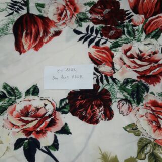 Set vai Hàn hoa lụa