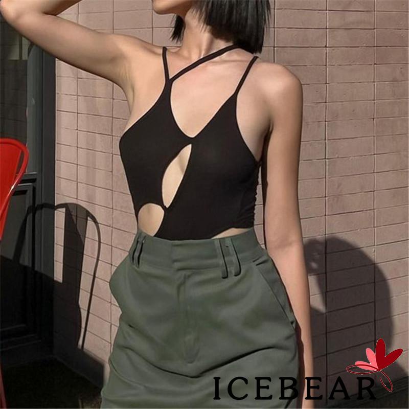 Bộ áo liền quần hở lưng màu sắc thời trang cho nữ