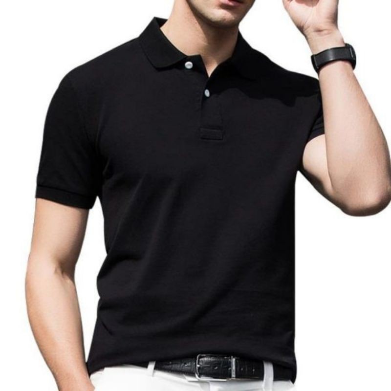 áo thun nam cổ trụ chất cá sấu thấm hút mồ hôi tốt, vải mịn