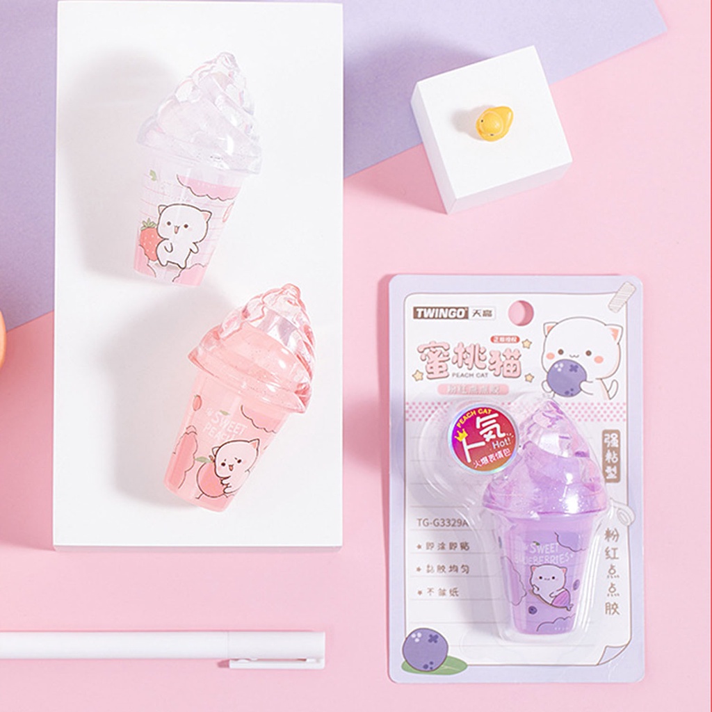 Băng Keo Hai Mặt Hình Cây Kem Dễ Thương Độc Đáo Trang Trí Văn Phòng / Trường Học DIY