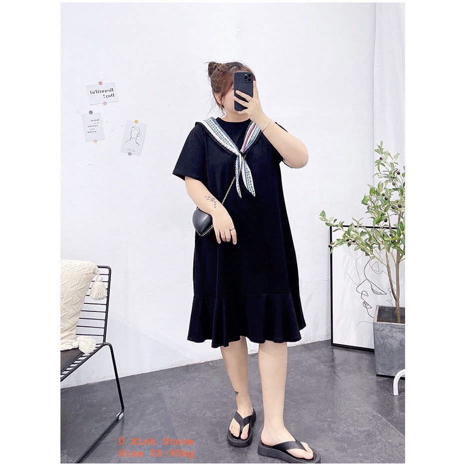 Đầm BIGSIZE Laco 50-100KG cho người béo tròn đi làm, đi chơi, đi tiệc