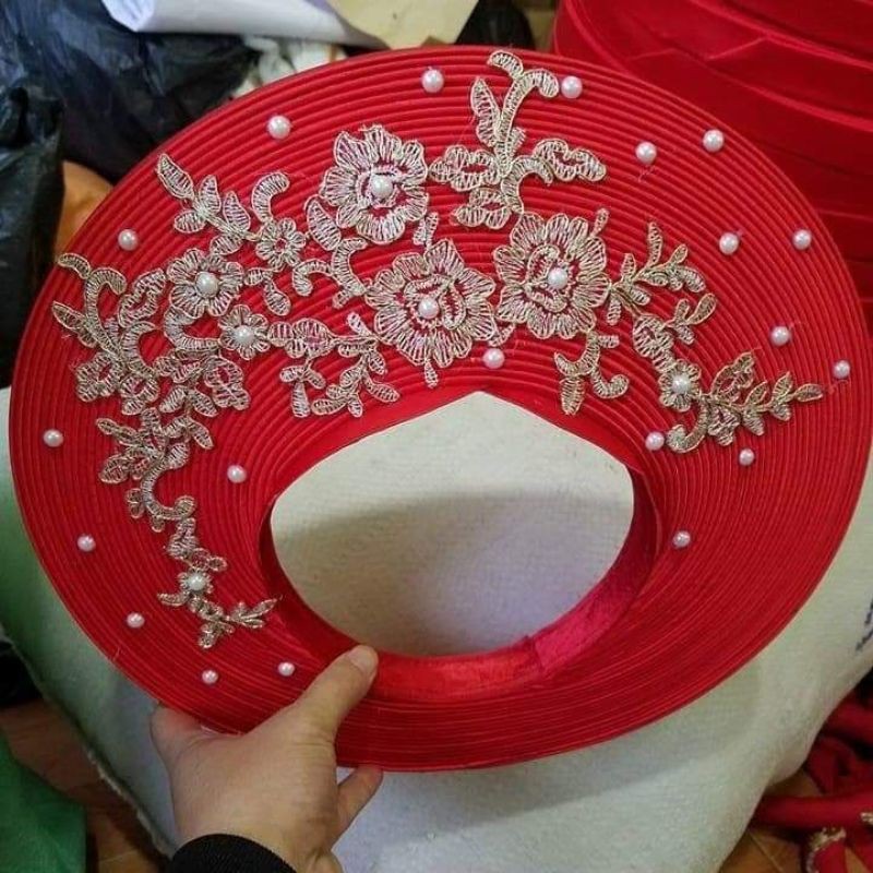 Khăn xếp có ren đủ màu 30 vòng