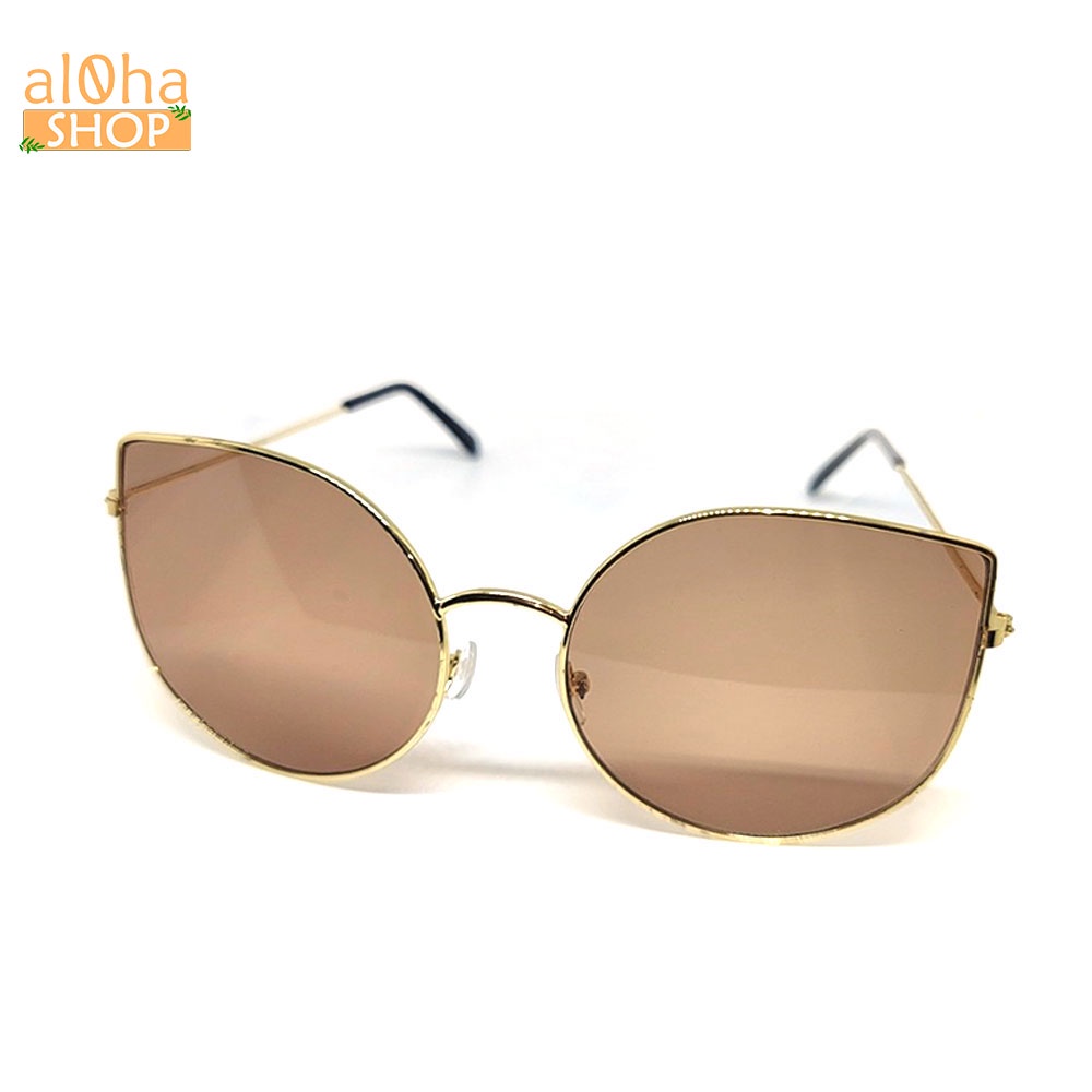 Mắt kính Ulzzang râm trà thời trang gọng sắt mắt to K022 phong cách sang chảnh, cá tính - al0ha Shop