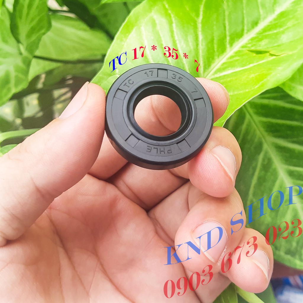 Phốt nhông chặn dầu  hiệu TC 17*35*7, Phớt chặn dầu dẫn động trục bơm bánh răng | KND Shops