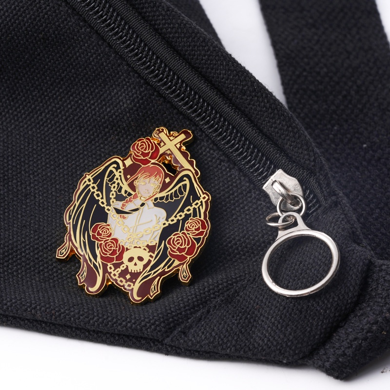 Ghim Cài Áo Kim Loại Hình Nhân Vật Phim Hoạt Hình Makima Thời Trang