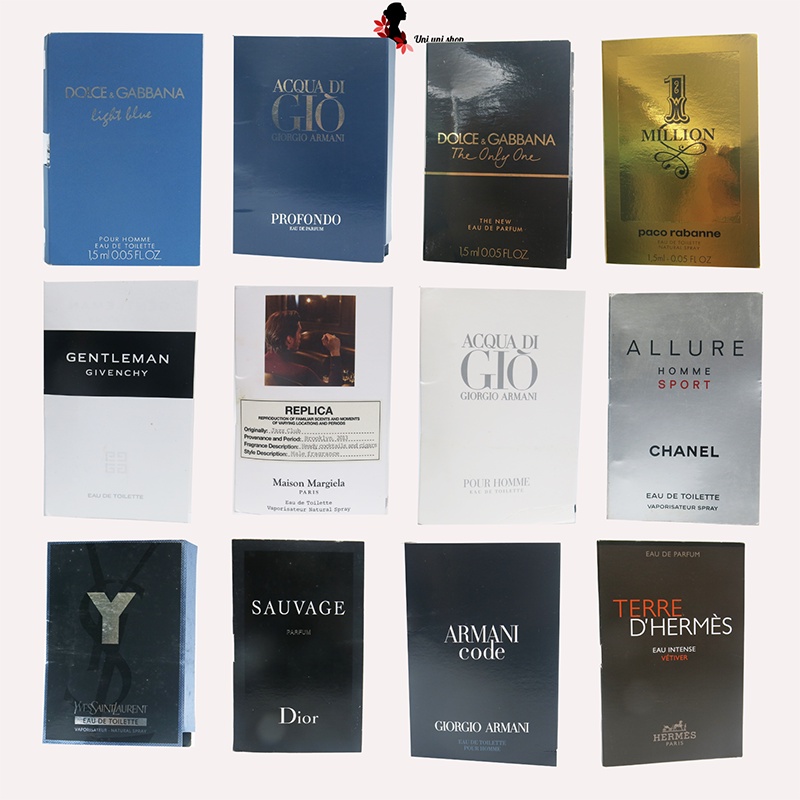 Vial Mẫu thử sample nước hoa viral Perfume nam savage, aqua di gio