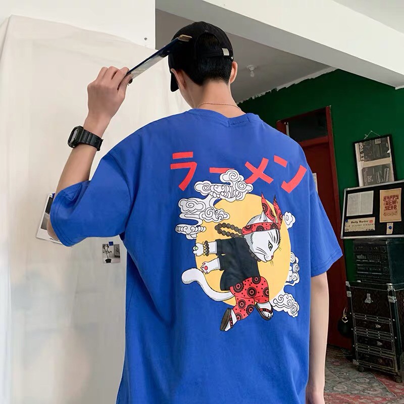 Áo thun tay lỡ unisex form rộng Thỏ Lão Đại nam nữ ulzzang Wind | BigBuy360 - bigbuy360.vn