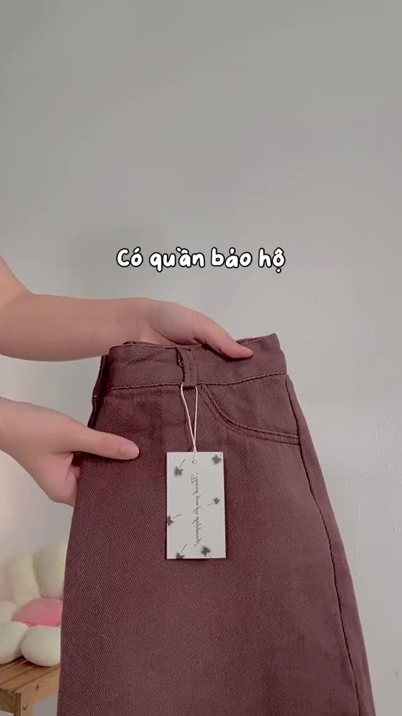 Chân váy jean KABICO kaki nữ chữ A, chân váy bò ngắn cạp cao kèm quần trong phong cách ulzzang Hàn Quốc V01 | BigBuy360 - bigbuy360.vn