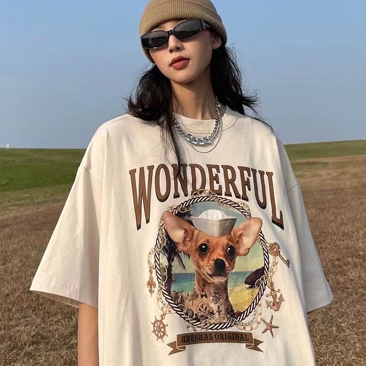Áo Thun Ngắn Tay Oversize In Họa Tiết Vintage Theo Phong Cách Hip Hop Dành Cho Nam / Nữ / Size S-3XL