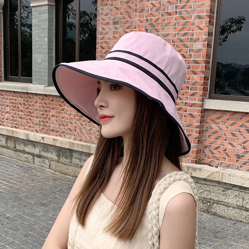 Nón tai bèo che mặt chống nắng có thể gấp gọn thời trang mùa hè phong cách Hàn Quốc dễ phối đồ cho nữ