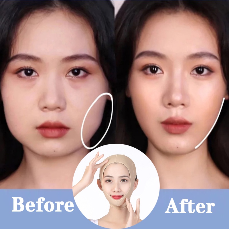 Set 1 Đai Đeo Nâng Cơ Mặt Tạo Cằm Chữ V / Chống Lão Hóa Dành Cho Nam Và Nữ