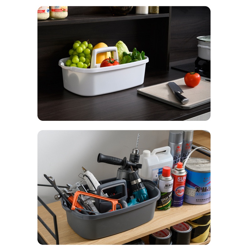 Giỏ Đựng Trái Cây / Đồ Dùng Nhà Bếp / Tắm Bằng Nhựa Có Tay Cầm Đa Năng Tiện Dụng