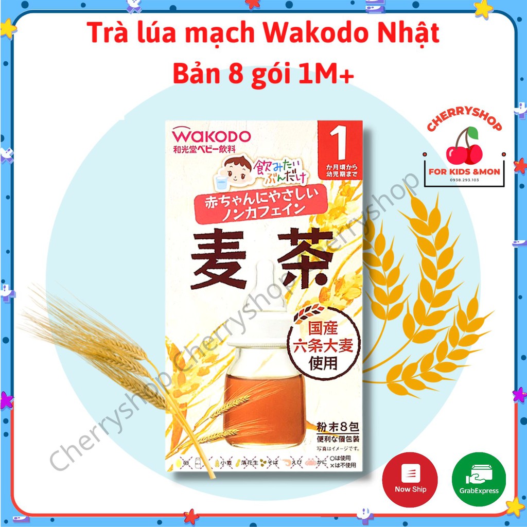 Trà Wakodo cho bé Nhật Bản (lúa mạch, điện giải, trái cây)