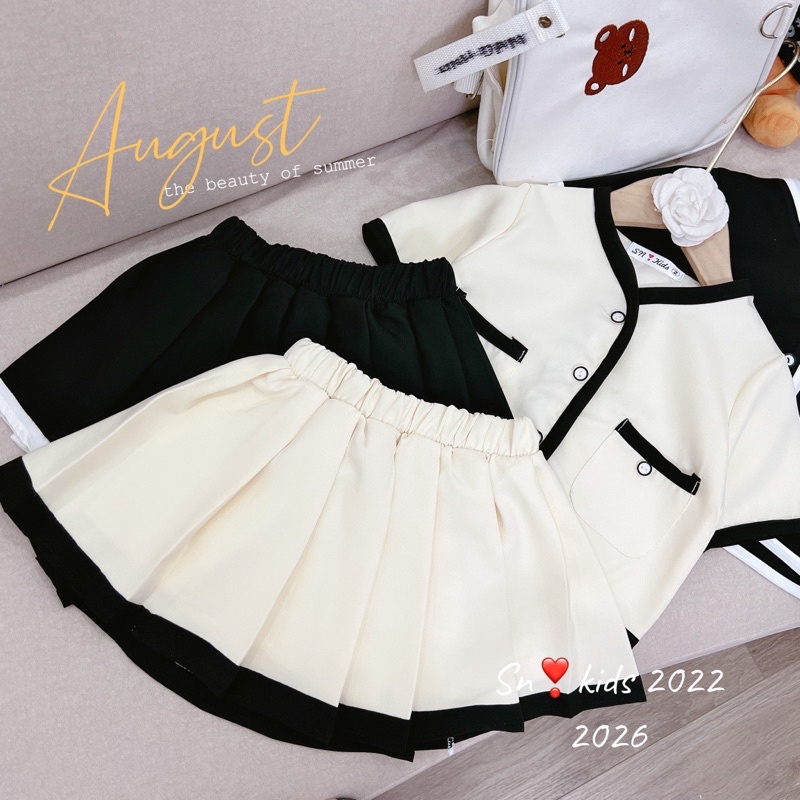 Set Váy Điệu Tiểu Thư Bé Gái 2 Màu