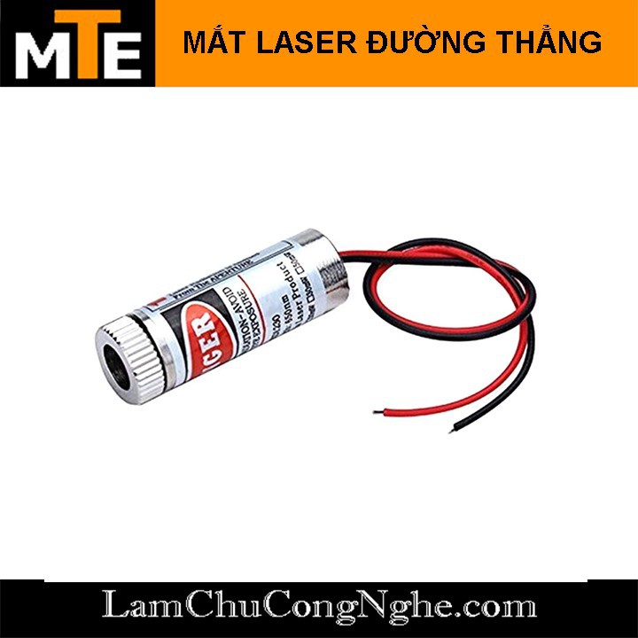 Mới! Đầu phát tia laze 3-5V 5mW - Module laser sáng đỏ vạch ngang 12mm có điều chỉnh tiêu cự