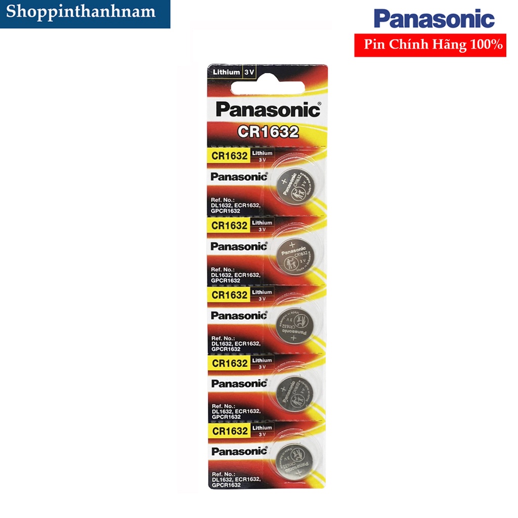 Pin CR1632 Panasonic Vỉ 2 Viên Lithium 3V Chính Hãng