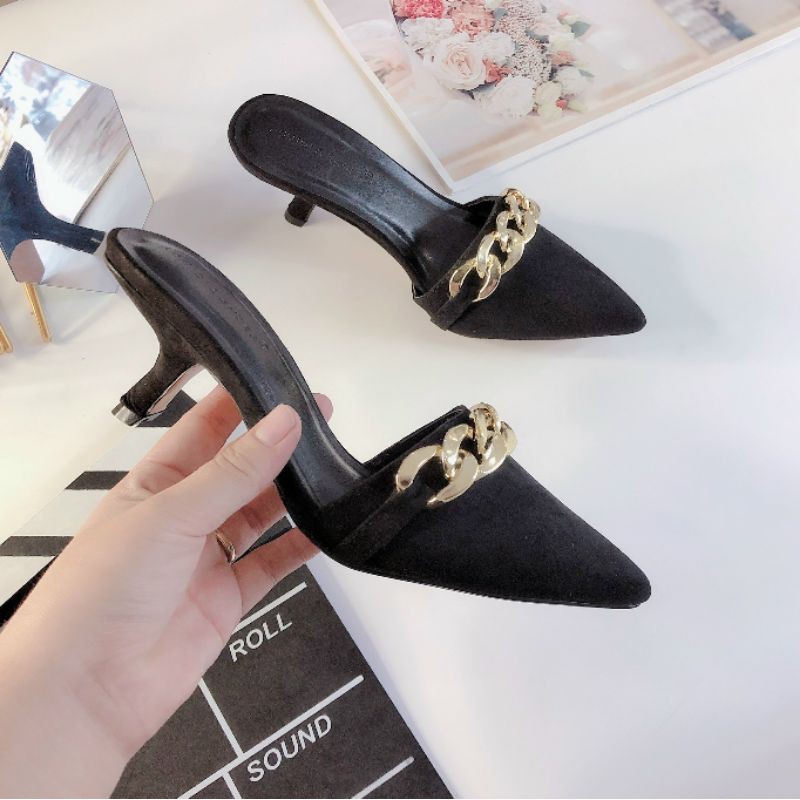 SỤC GÓT 4P PHỐI DÂY XÍCH HÀNG CAO CẤP ẢNH THẬT SHOP CHỤP | BigBuy360 - bigbuy360.vn