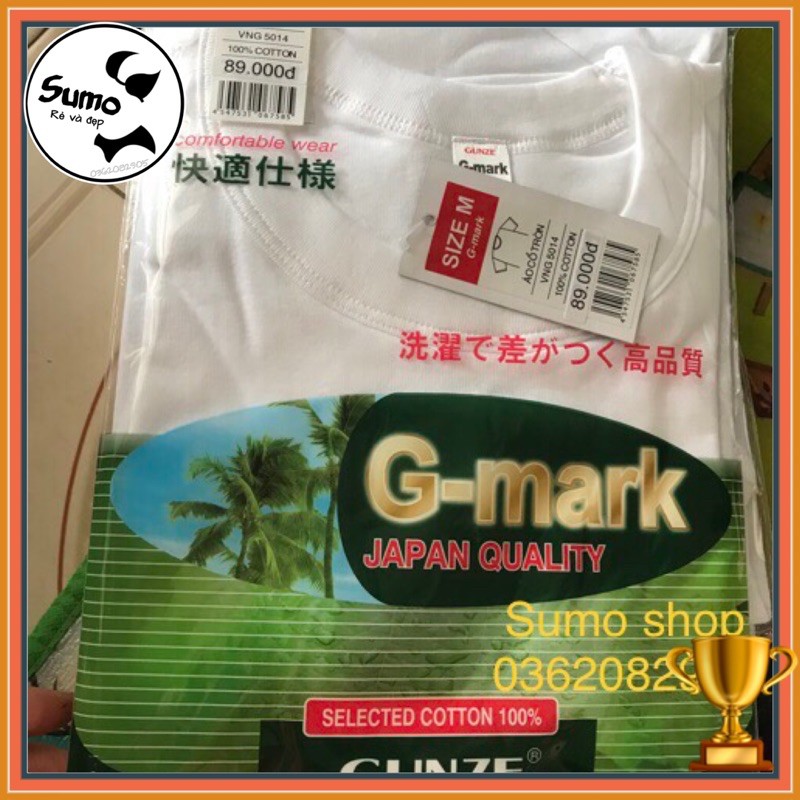 ÁO THUN NAM NGẮN TAY GMARK/GUNZE - ÁO MAY Ô NAM DỆT 100% SỢI COTTON, THOÁNG MÁT, MỀM MẠI. Ảnh và video thật.