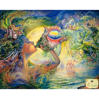 Tranh sơn dầu số hóa tự tô màu theo số có khung - [474] THẦN LƯU LY (40*50cm)
