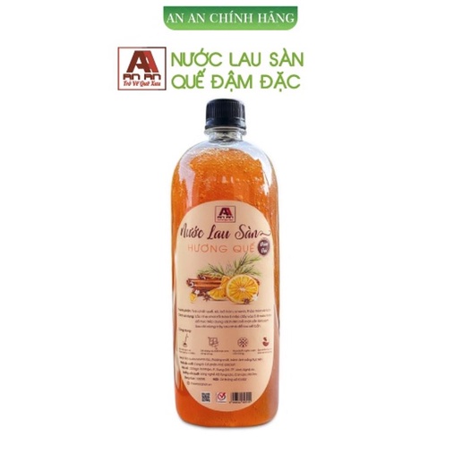 Nước Lau Sàn Quế Đậm Đặc khử mùi, đuổi muỗi và côn trùng, Nước lau sàn Hữu cơ Bồ hòn AN AN 1000ml