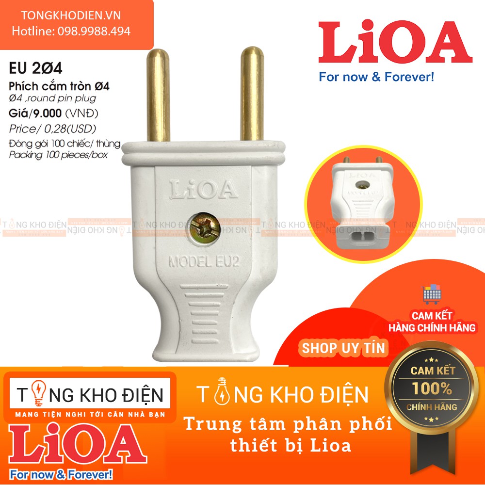 Đầu phích cắm LIOA EU2Φ4