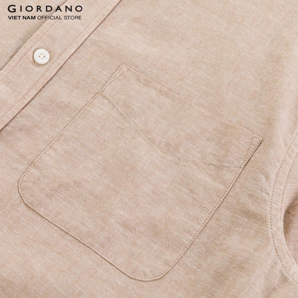 Áo Sơ Mi Nam Dài Tay Linen Shirt Giordano 01042201