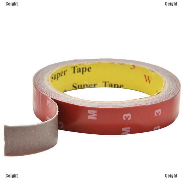 Băng keo 3M siêu dính dán khính,gỗ,mica,thép,kim loại,tường...2 mặt 2cm x 3met