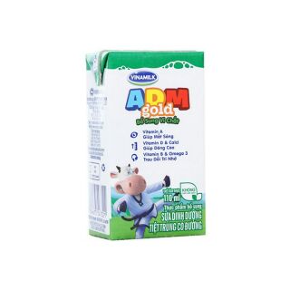 Sữa tiệt trùng Vinamilk ADM Gold Có đường hộp 110ml