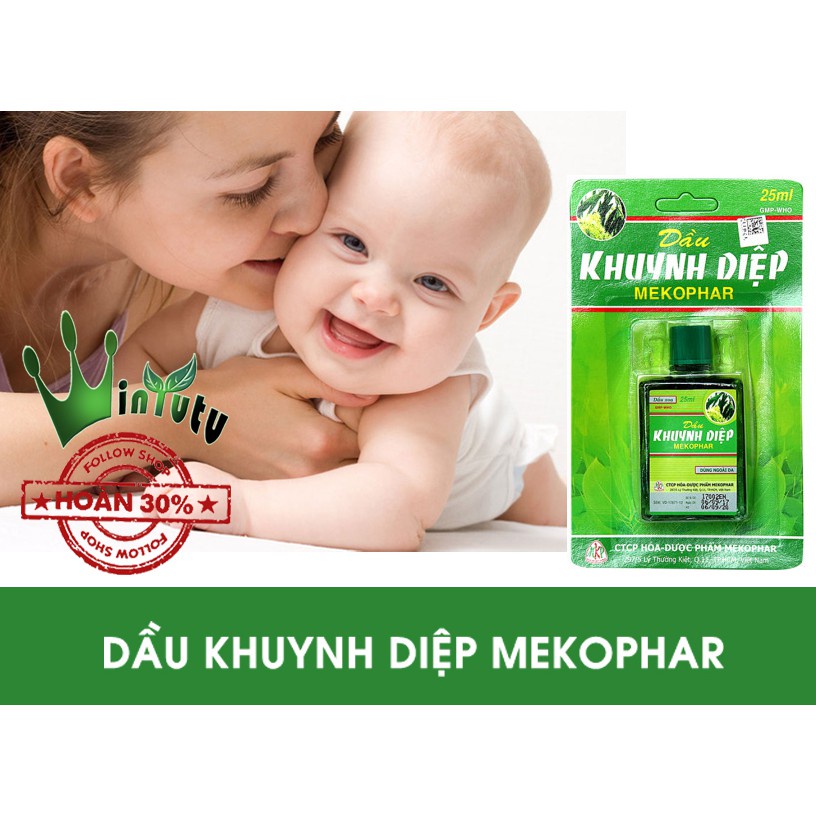 Dầu Khuynh Diệp Cho Bé Mekophar Chai 25ml An Toàn Chính Hãng