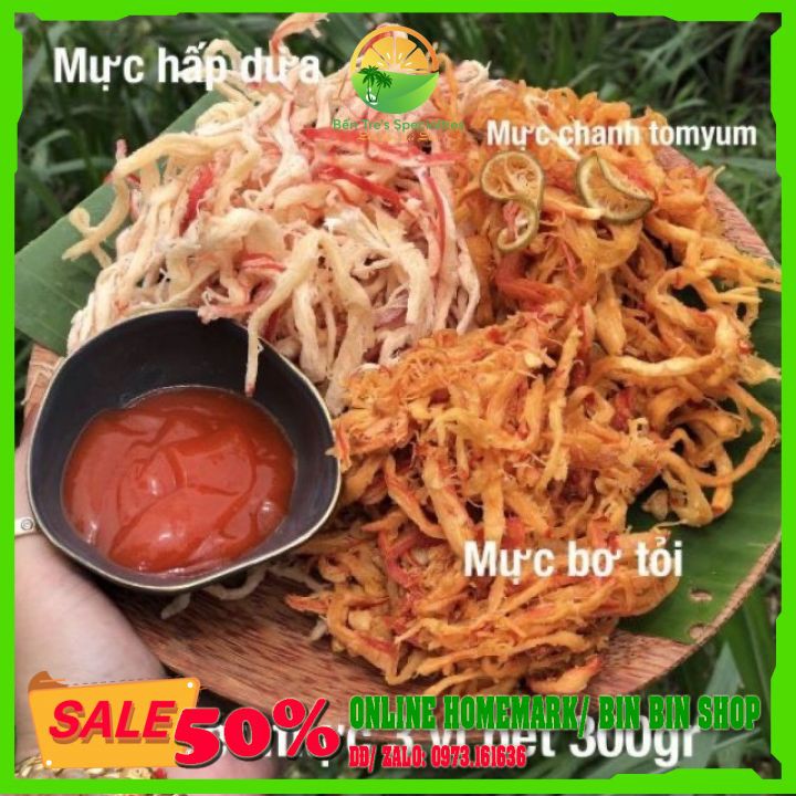 Mực sợi mix 3 vị, mực hấp dừa + mực bơ tỏi + mực tomyum  🦑🐙🦑mua 1 được 3 nhé 🦑🐙🦑  hủ 300g- BEN TRE SPECIALTIES