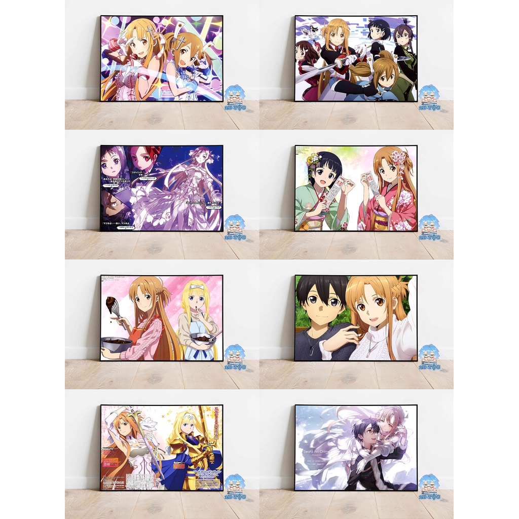 Poster A3 chất lượng chuẩn Yuuki Asuna (21) Anime Manga Sword Art Online  - 2D Tộc Shop