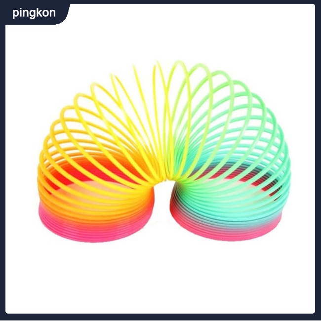 Đồ Chơi Lò Xo Slinky Bằng Nhựa Nhiều Màu Sặc Sỡ Cho Bé