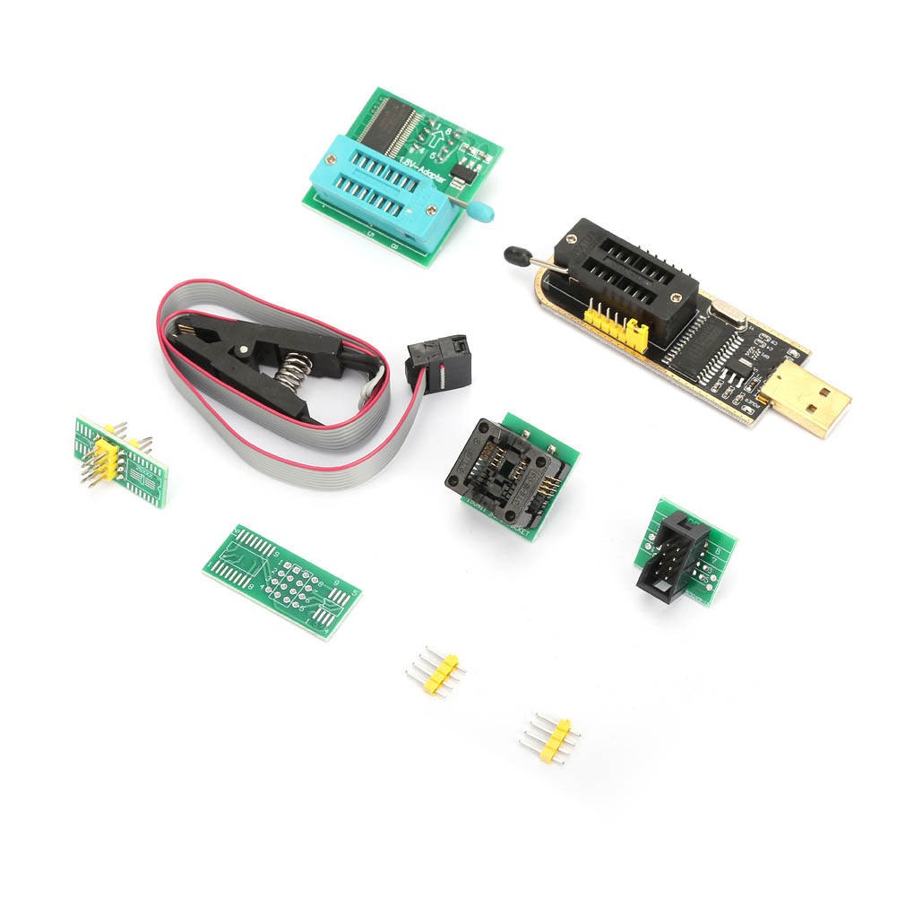 [Xiyijia] CH341A USB Programmer + SOP8 Test Clip 1.8V Adapter to DIP8 Converter Module