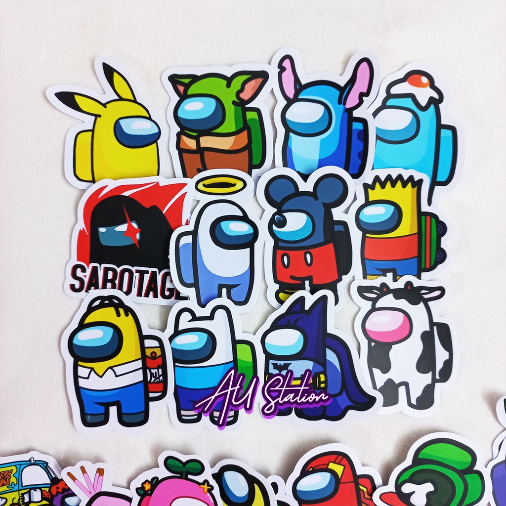 Sticker nhựa hình dán AMONG US siêu dễ thương  - sticker nhựa PVC không thấm nước