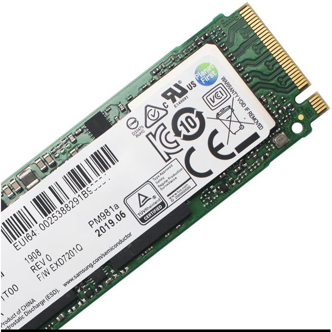 Ổ cứng SSD M2-PCIe 512GB Samsung PM981a NVMe 2280 (OEM Samsung 970 EVO Plus)