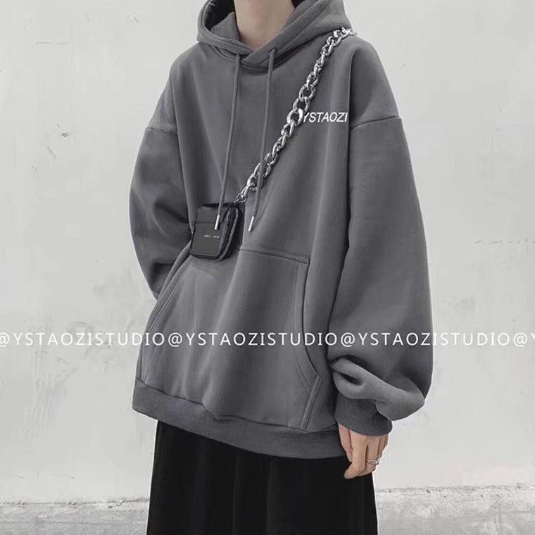 Áo hoodie Thể Thao Dáng Rộng In Chữ Phong Cách Hip Hop Đường Phố Hàn Quốc Thời Trang Mùa Đông Dành Cho Nam M-5XL