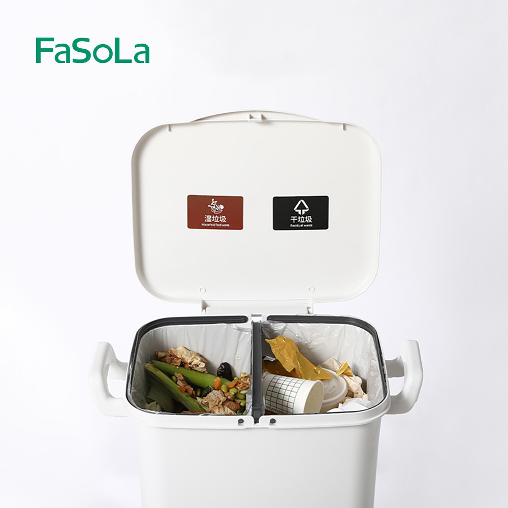 Thùng rác 2 ngăn phân loại cao cấp FASOLA FSLRY-323