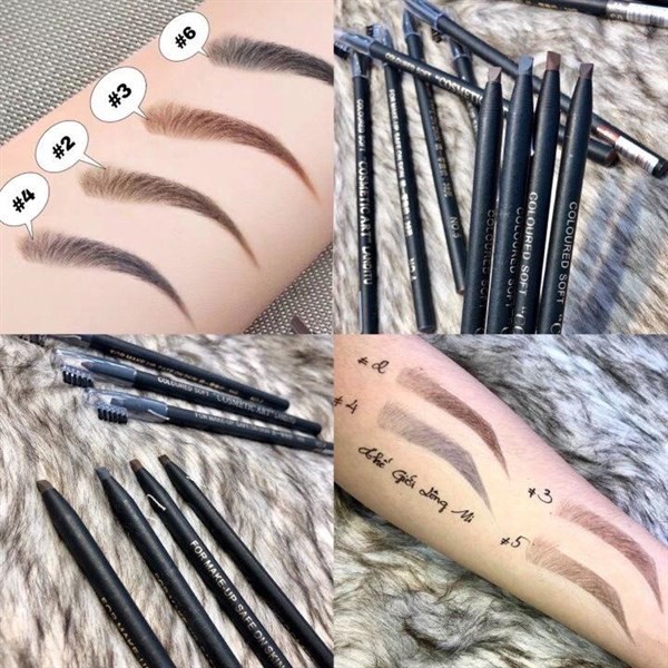 Chì xé kẻ mày cứng phẩy sợi Haozhuang Eyebrow Pencil sắc nét, dễ kẻ KUN025