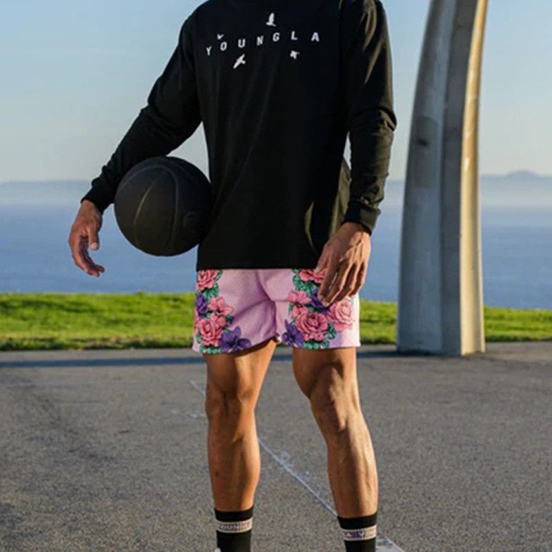 Quần Short Thể Thao Thoáng Khí Phong Cách Đường Phố Mỹ Mới Cho Nam Và Nữ