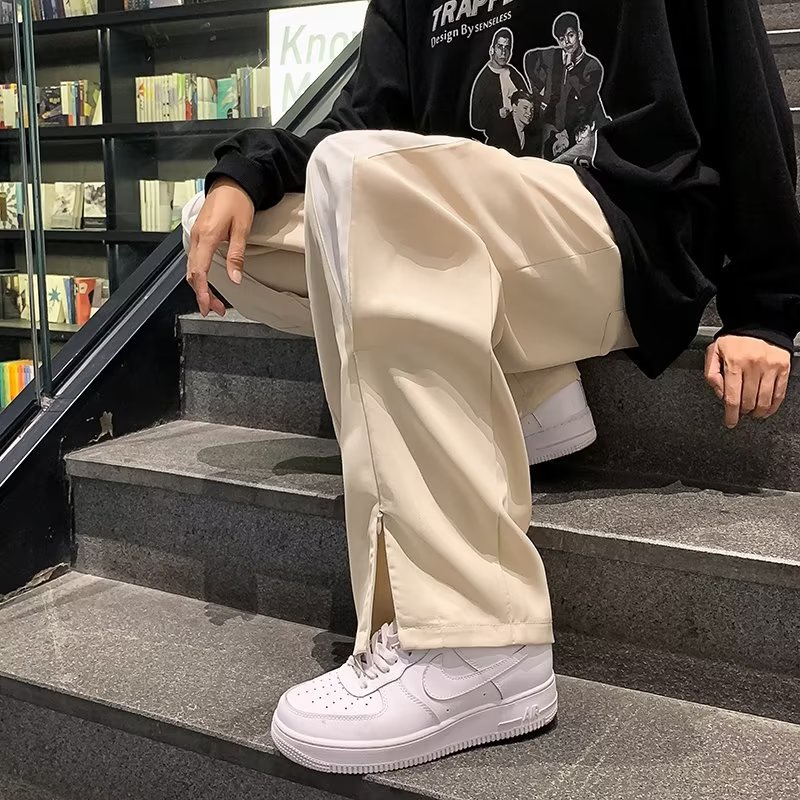 Quần Dài Nam Ống Rộng Xẻ Tà Thời Trang Hàn Quốc