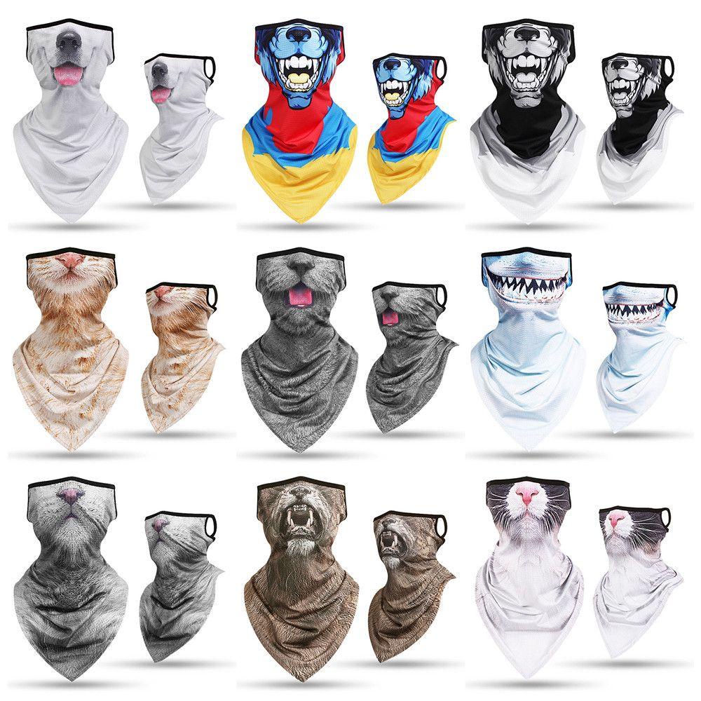 MUVAKO Khăn Choàng Cổ Kiêm Khẩu Trang Che Mặt Và Tai Chống Gió Đa Năng Dùng Khi Đạp Xe