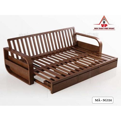 Ghế Sofa Giường Gỗ Đa Năng Mã SG114