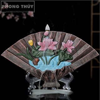 Thác khói trầm hương hoa sen - rồng nhả khói