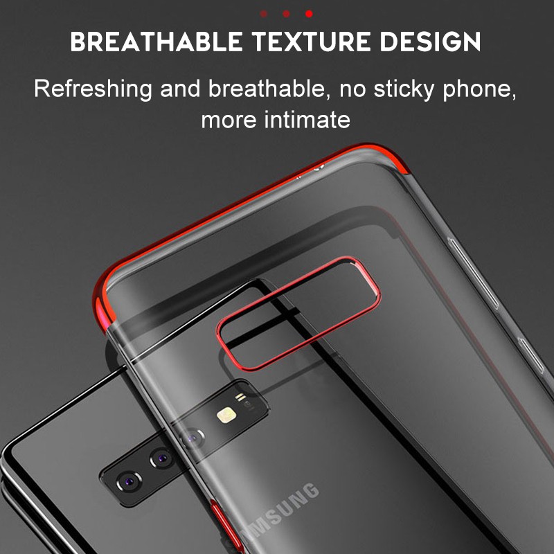 Ốp TPU silicon mềm mạ điện thời trang cho Samsung Galaxy S10e S10 S9 S8 Plus Note 9