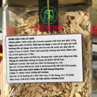 Nhân sâm canada cắt lát nhỏ 227g